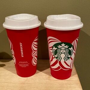 Two Starbucks Red Cup Day 2024 Reusable Holiday Cup